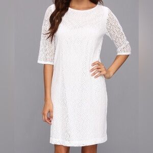 Pendleton White Lace Shift Dress Sz 10